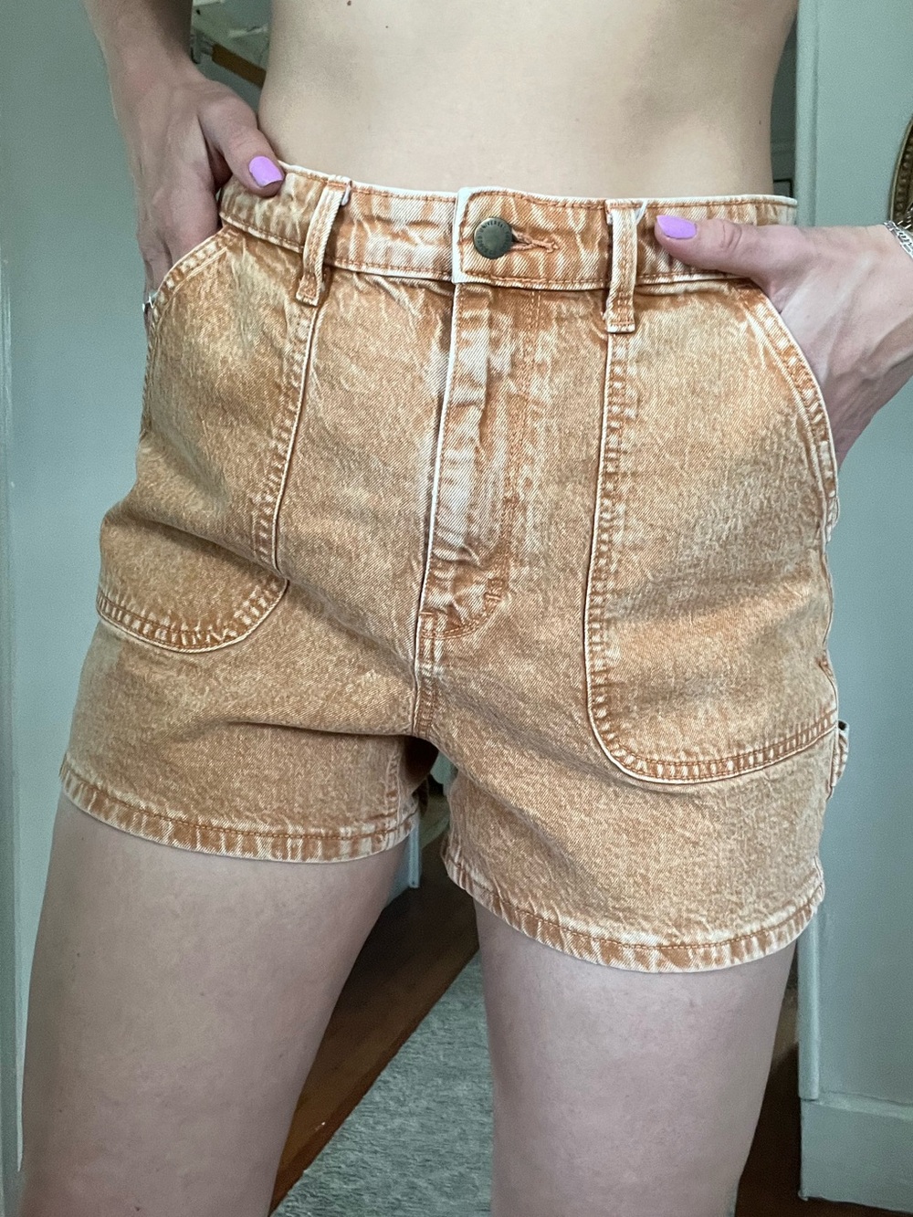 Universal Thread Orange Denim Shorts
